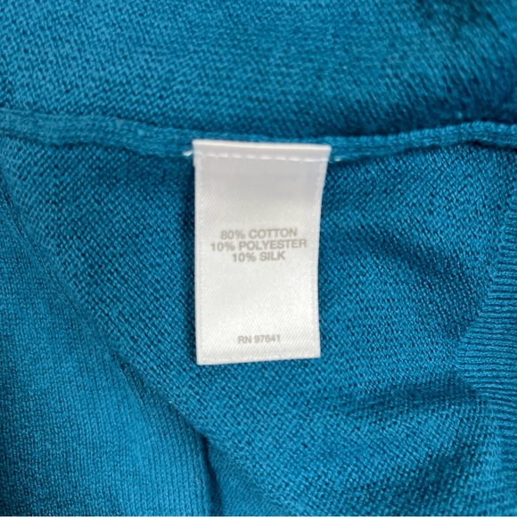 J Jill Cardigan Womens Small Blue Cotton Blend Long Sleeve Stretch- 9287* - Picture 9 of 12